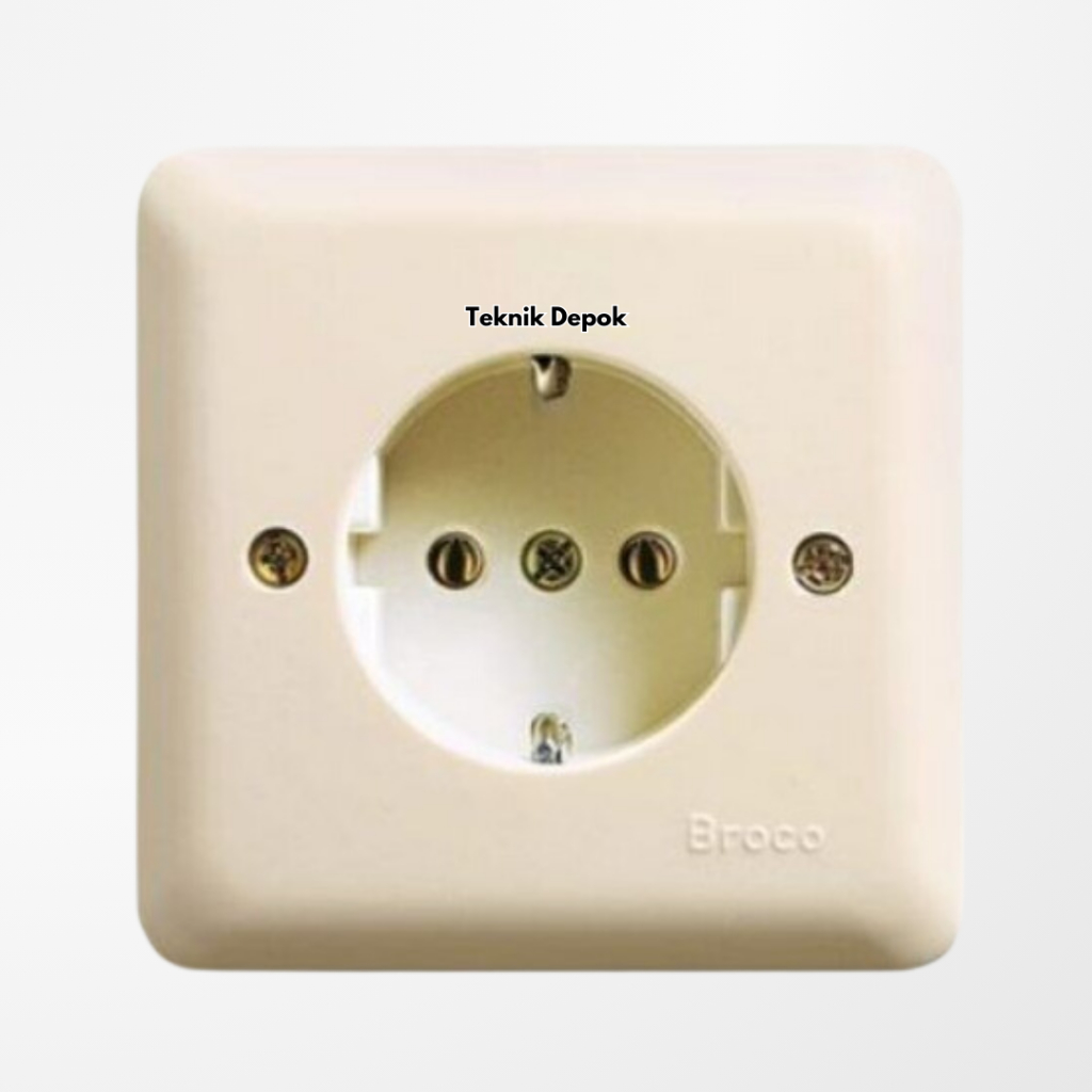 Stop Kontak Broco Inbow 5511U Terminal Colokan Listrik Tanam Tembok Dinding Contact Socket Soket Tan