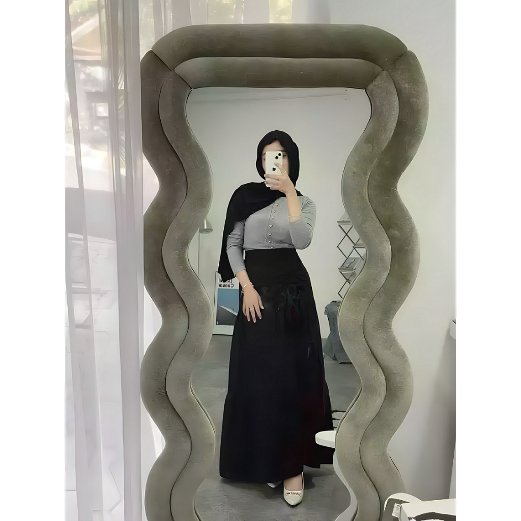 Malv Fashion - Zeska Rok Serut Linen / Skirt Korean Style / Rok Lebaran Wanita 2026 / Rok Wanita Kek