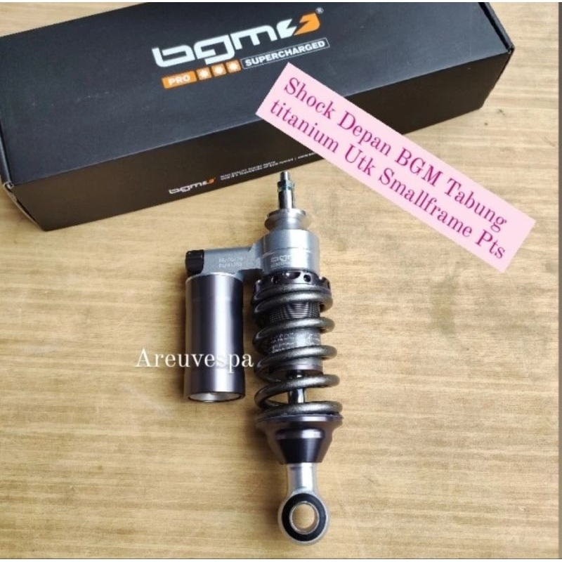 Shock depan BGM tabung titanium grey utk Smallframe Pts dkk