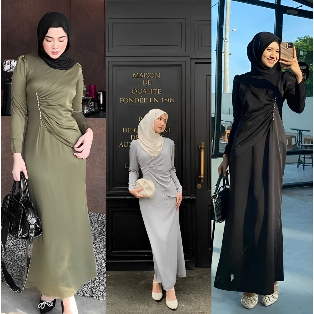 DIVA DRESS BRIDESMAID MAXMARA LUXURY GAMIS PESTA MEWAH GAUN KONDANGAN SATIN SILK VELVET PREMIUM DRES