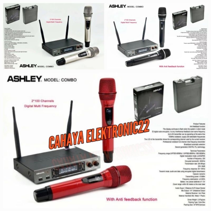 MICROPHONE WIRELESS ASHLEY COMBO MIC ASHLEY COMBO ORIGINAL
