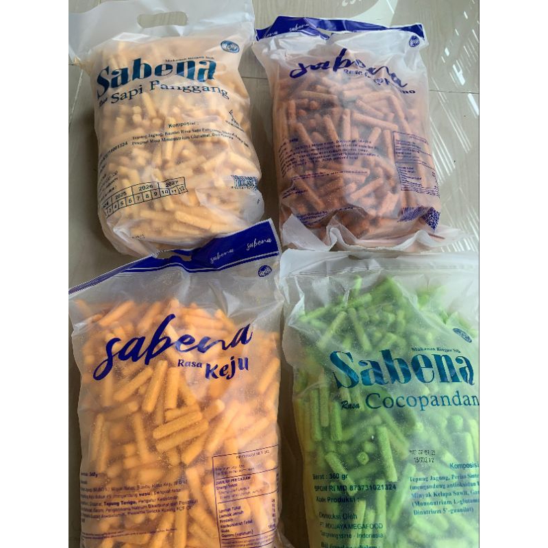 

sabena snack, cemilan, makanan ringan, sabena 340gram, ciki
