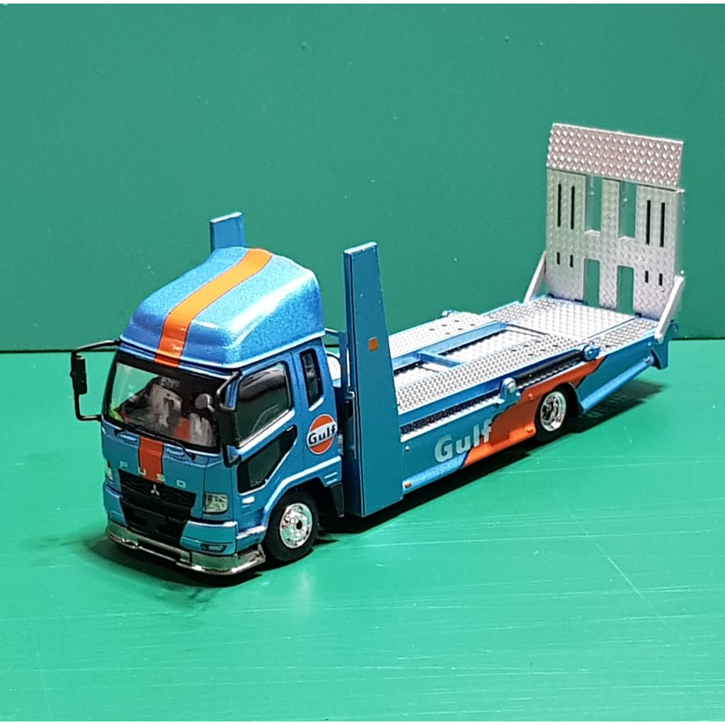 GCD Mitsubishi fuso fighter 2017 double deck tow truck Gulf GCD 415 diecast 1 64