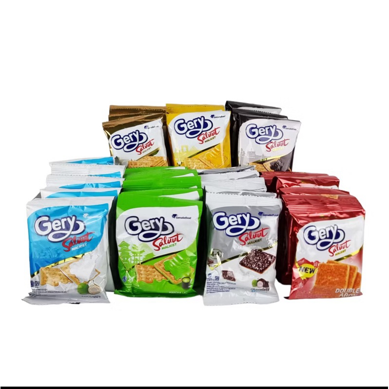 

Gery Saluut Malkist RENCENG / RENTENG ISI 10 pcs ( coklat , kelapa , keju , matcha , coklat kelapa )