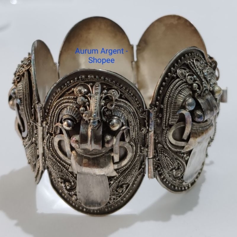 SGL.4-- 1 PC GELANG PERAK ASLI BALI - VINTAGE  -- SILVER BRACELET --
