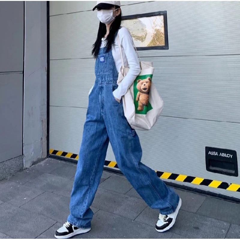 Baju Kodok Wanita - Flow Jumpsuit Wanita Remaja Korean Style Baju Kodok Overall Kekinian