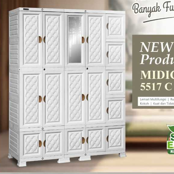 LEMARI JUMBO NAPOLLY 5517 C PUTIH MEWAH