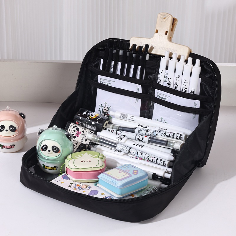 

Anak 12 Layer Tas Tempat Pensil Case Pouch Transparan Kapasitas Besar Stationery Kantor
