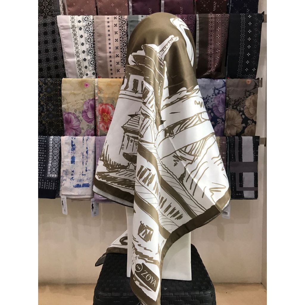ZOYA GARUT - SCARF SEGI EMPAT TSABITA SCARF - BAHAN SATIN VELVET