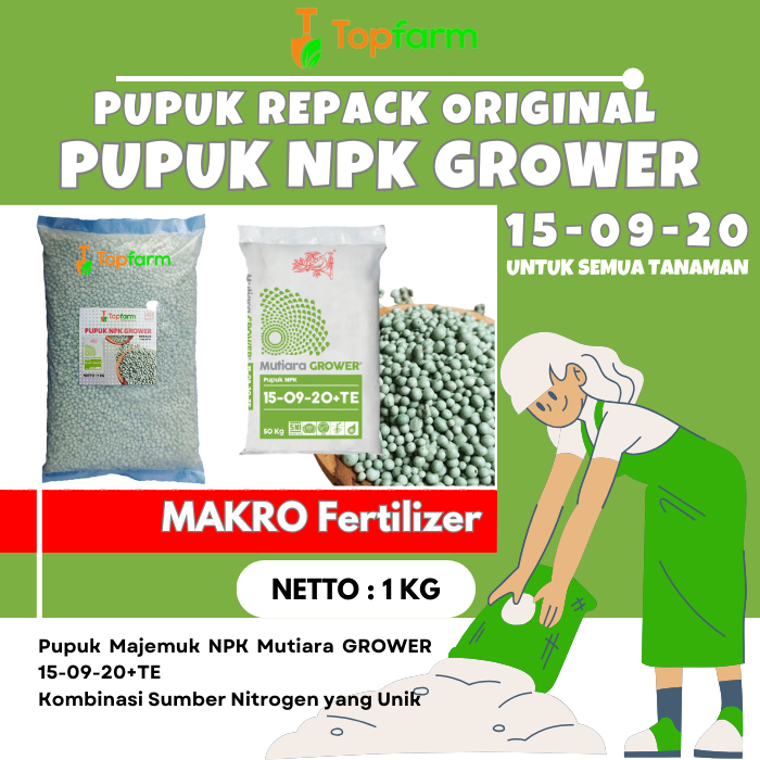 Pupuk Npk Grower 1 Kg / Pupuk Npk Mutiara Grower 1kg / Pupuk Npk Mutiara Grower / Pupuk Npk Grower 1