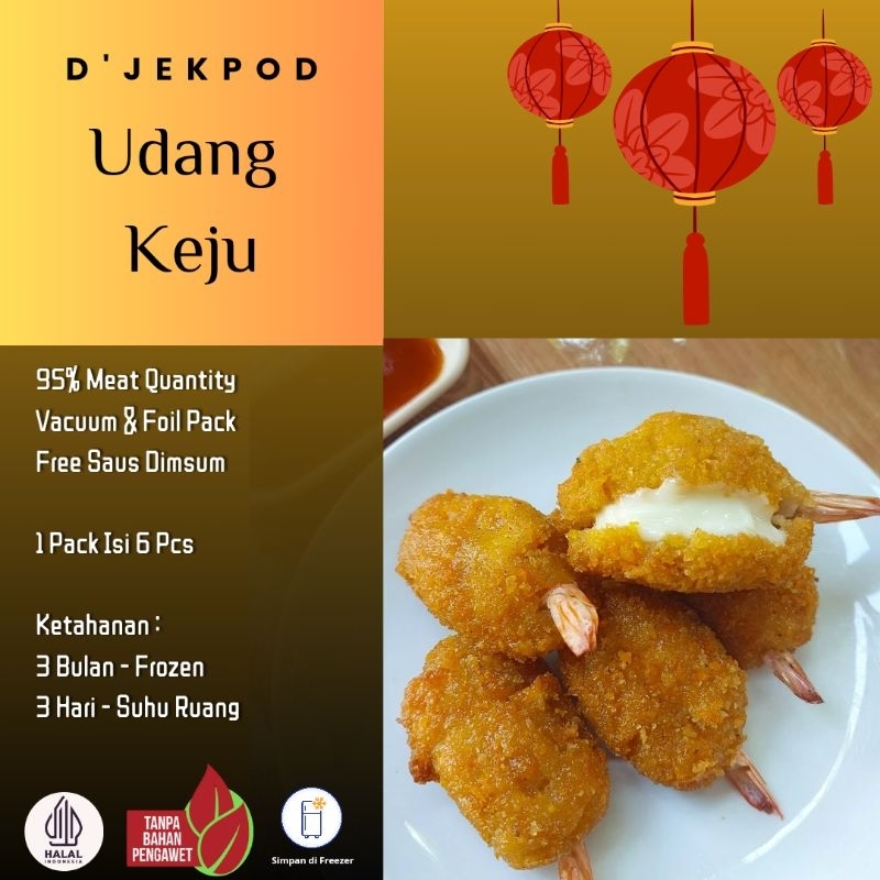 

Udang Keju Supreme (ISI 6 PCS)| Keju Mozarella Lumer Ala Gacoan | 95% DAGING AYAM & UDANG | HALAL | FROZEN Dimsum HOMEMADE | PREMIUM SEASONING | BEST SELLER