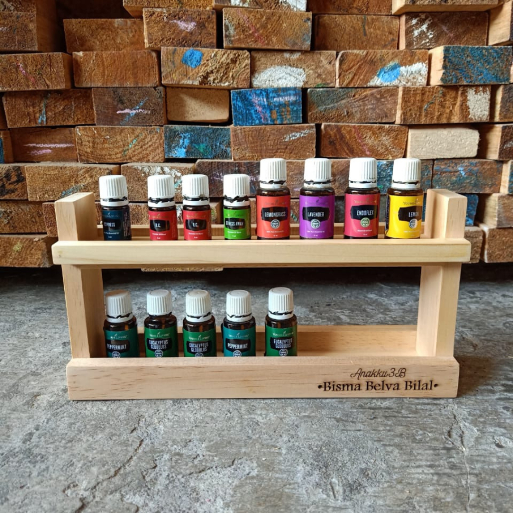 Rak gantung essential oil 2 susun BESAR