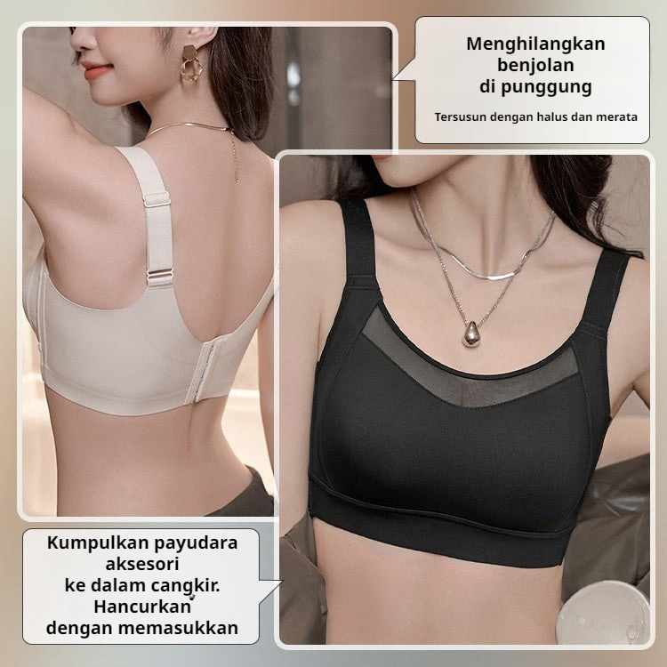 ❤Bra Olahraga Wanita Bra Pelindung Olahraga Pengencang Bra Olahraga Penyerap Guncangan Anti-Kendur/P