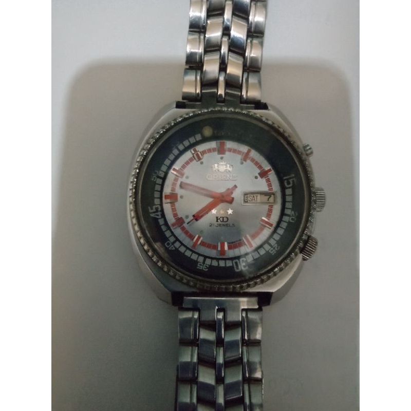 jam tangan pria orien otomatis kocok normal Tampa batre bekas pakai.tali  bukan Orin.