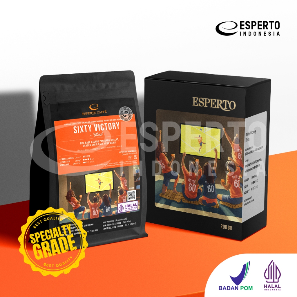 

ESPERTO CAFFE SPECIALITY GRADE SIXTY VICTORY 200 g - BIJI KOPI