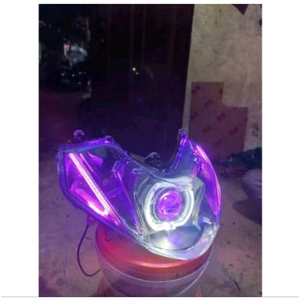 iled Lampu Depan Mio M3 | Reflektor Lampu Depan Mio m3 custom Biled ALA2 Alis Running warna