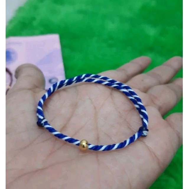 Gelang Tali Tridatu Biru Dior 0,1gram Semar Jawa