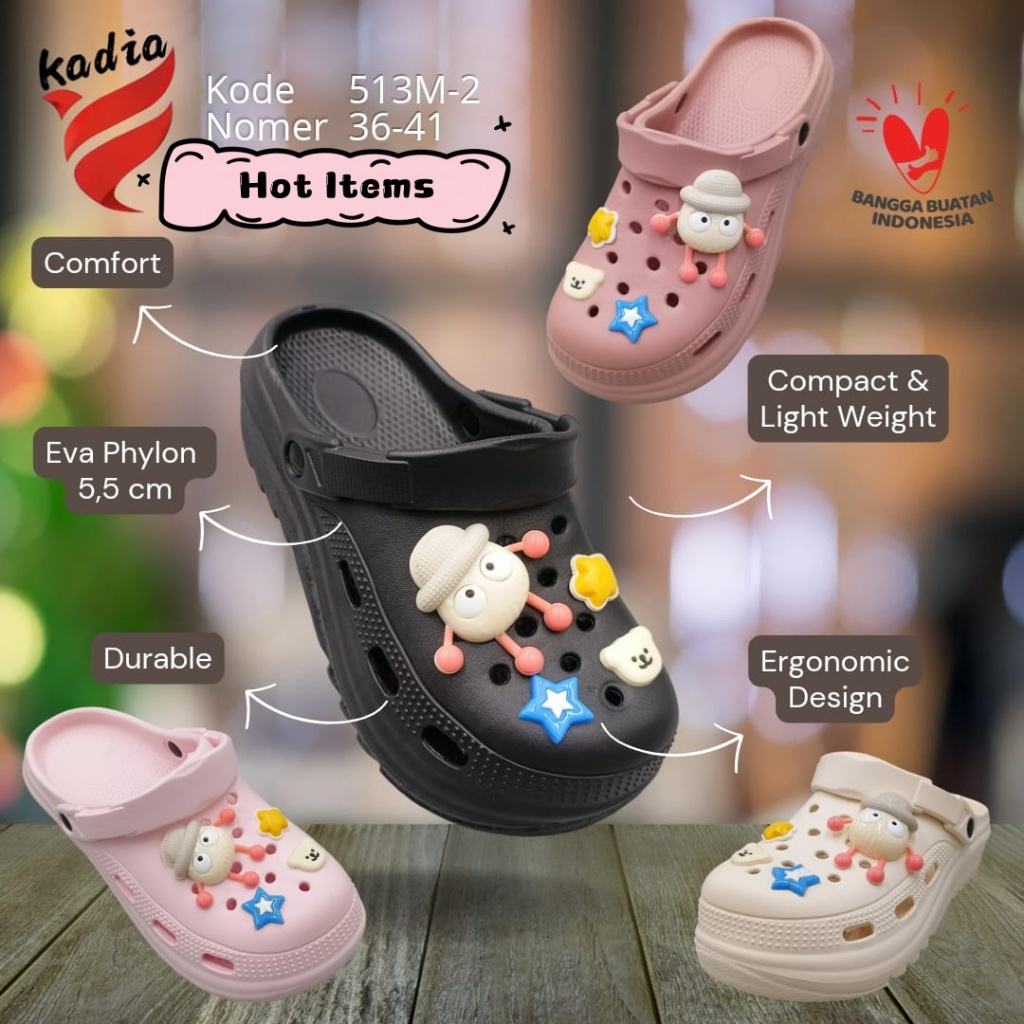 Sandal Wanita Baim EVA Rubber Tinggi