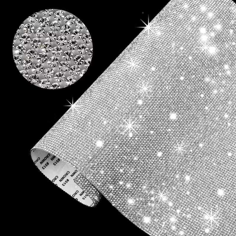 

Mi DIY Stiker Kristal Berlian Imitasi 12*20cm Rhinestone Sticker Self Adhesive Glass Rhinestone