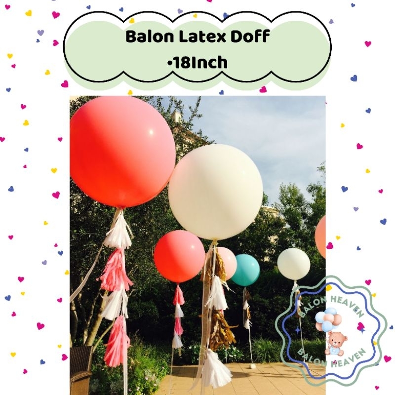 Balon Latex Doff •𝟭𝟴𝗜𝗻𝗰𝗵 | Balon Latex Jumbo