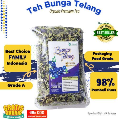 

BUNGA TELANG ORGANIK 100 Gr/Teh Bunga Telang Kering/Teh Biru/ Butterfly Pea