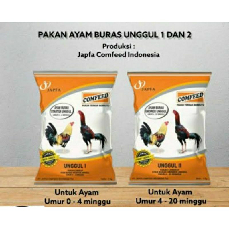 UNGGUL I ANAKAN DAN UNGGUL II DEWASA PAKAN AYAM BANGKOK COMFEED PUR AYAM PAKAN AYAM BANGKOK 500 GRAM