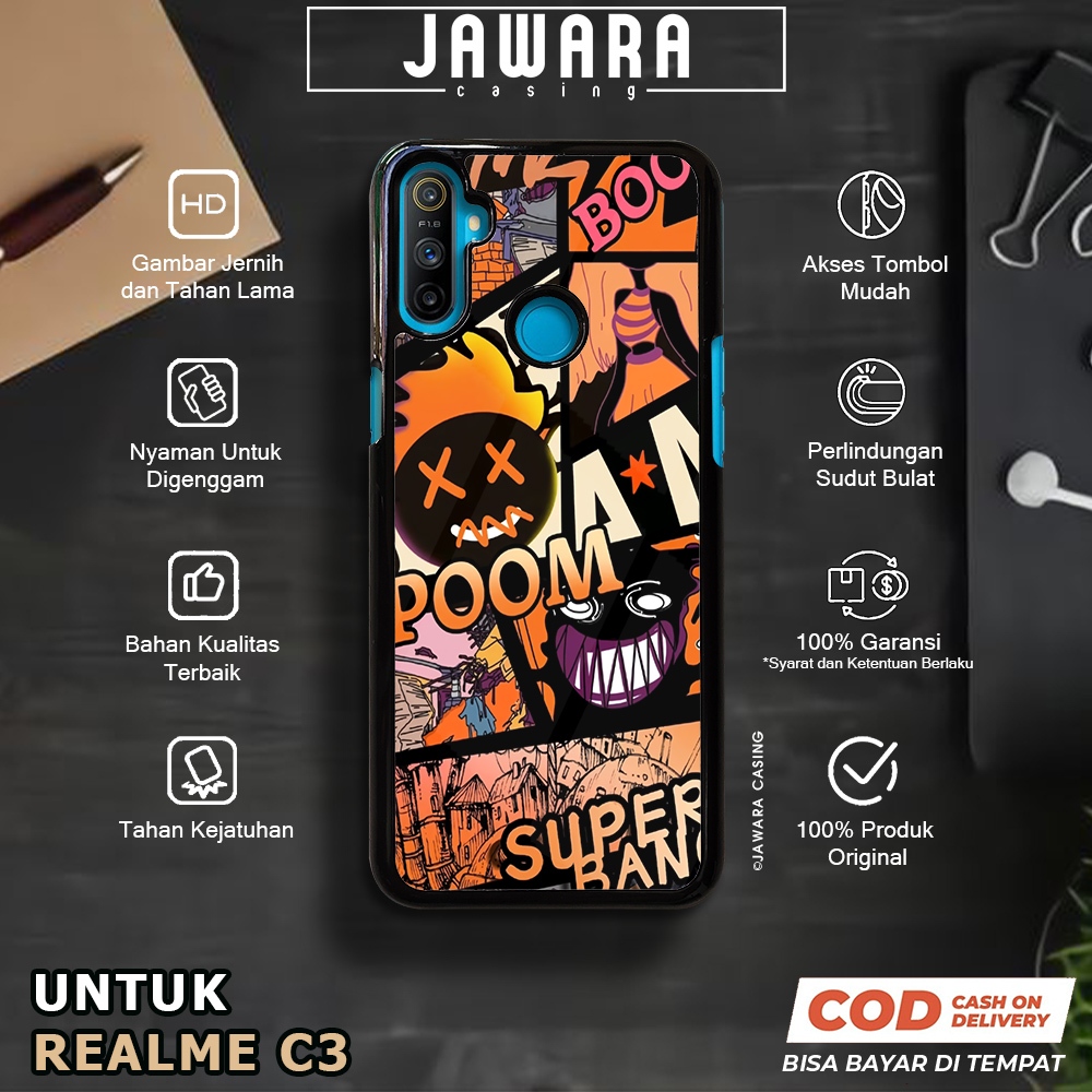 Case Realme C3 Casing Realme C3 [XFCE] Premium Case Glossy Case Hp Realme Jawara Casing Hp Realme C3
