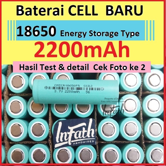 InFath Baterai 18650 Lithium ion 2200mAh 2600mAh 3300mAh BARU REAL Capacity kapasitas asli bukan bek