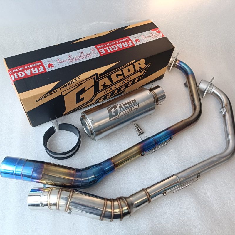 Knalpot Racing Gacor Original For Satria Fu Karbu/Injeksi Vixion Lama/New MX King 150/160 Jupiter mx