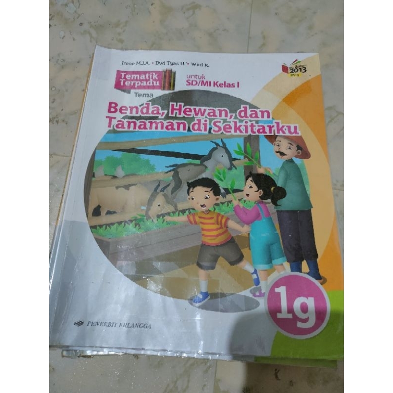 Buku Tematik 1g Kelas 1 Kurikulum 2013 Erlangga