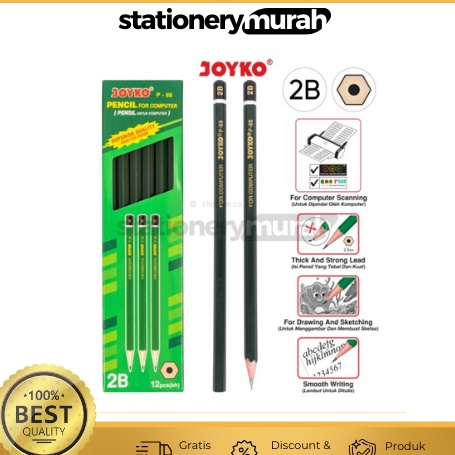 

POTONGAN HARGA Pensil 2B P88 Wooden Pencil Kayu