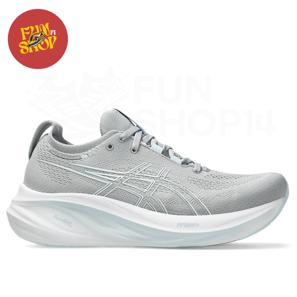 Sepatu Lari Asics Gel-Nimbus 26 Standard Women’s Running Shoes Piedmont Grey/Grey Blue - 1012B601.02