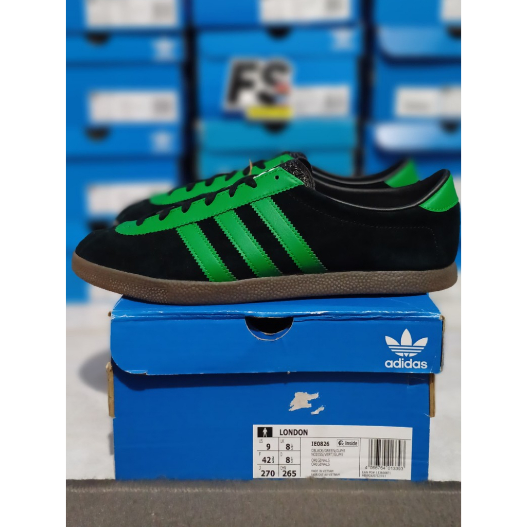 ADIDAS LONDON BLACK GREEN || 100% ORIGINAL RESMI