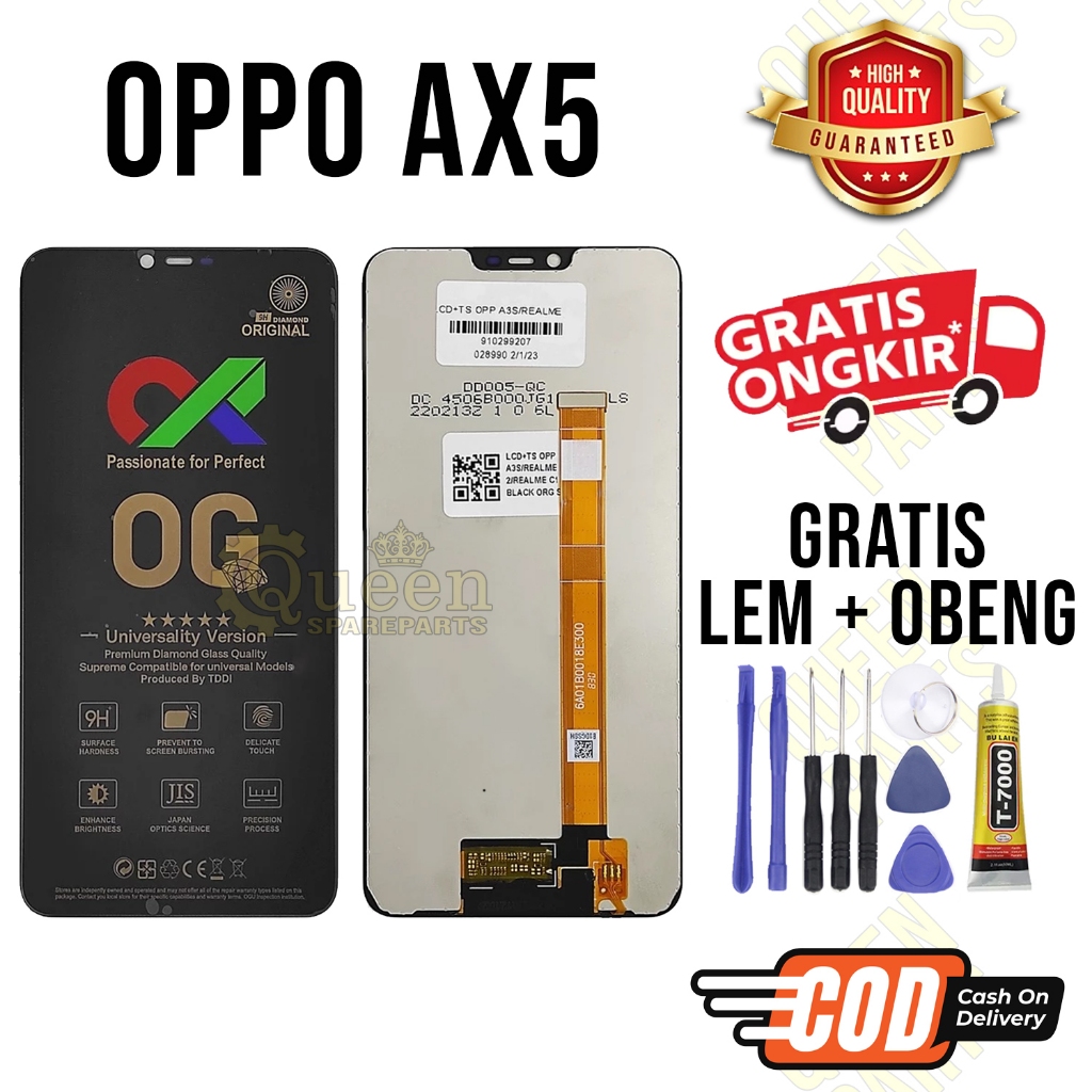 Lcd Touchscreen OPPO AX5 Original OEM Lcd OPPO AX5 Fullset GRATIS LEM OBENG