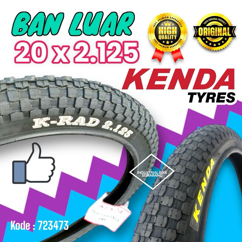 KENDA (( TIRE K-RAD 20x2.125 K-905 )) Ban Luar Sepeda BMX Kenda Ukuran 20 x 2.125 Ban Sepeda Anak Mi