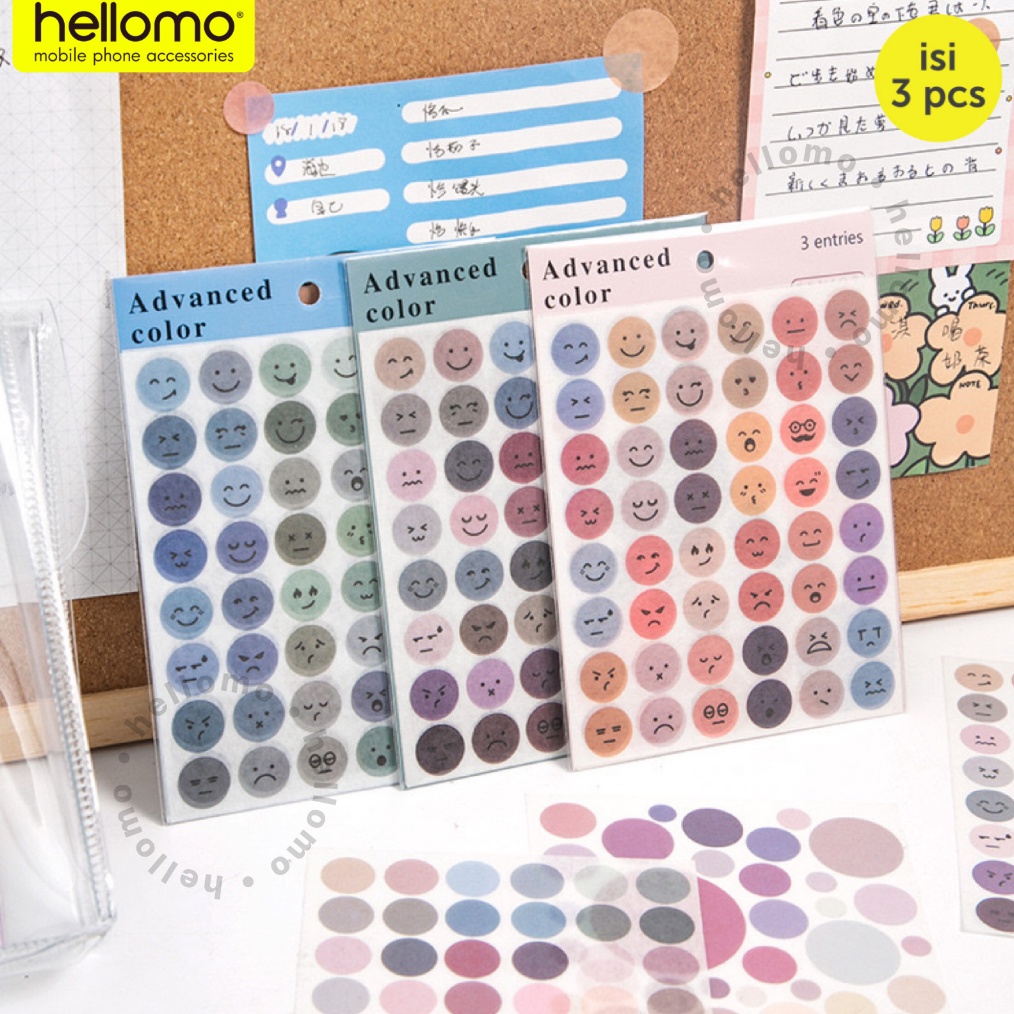 

Diskon 3 Eksklusif Stiker Bulat Diary Smile Warna Dekorasi Album Smiley Sticker Aesthetic DIY A58