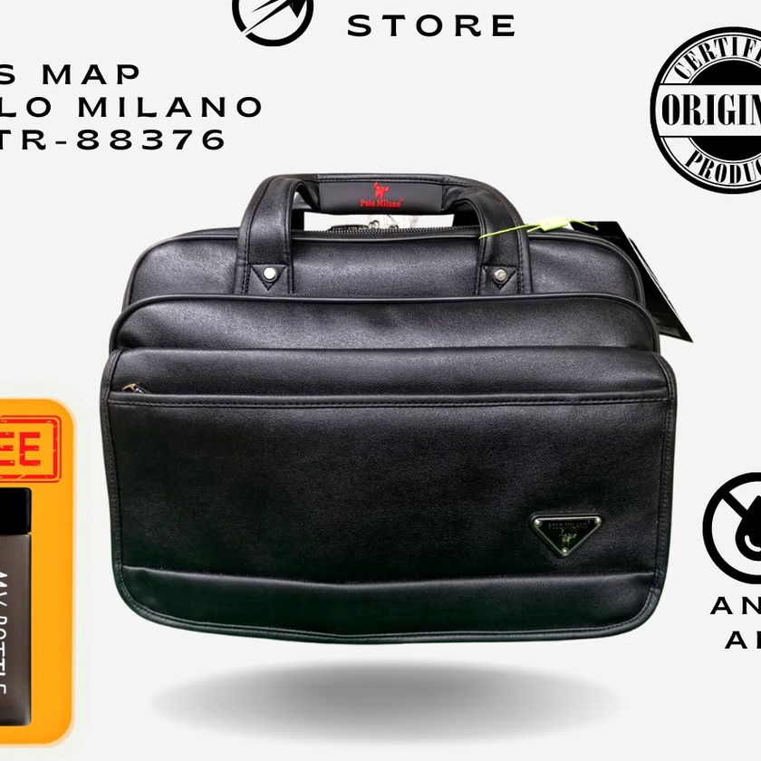 KF7 Tas Map POLO MILANO 88376 FREE botol minum Tas Laptop Tas kerja Pria Tas kerja wanita tas map im