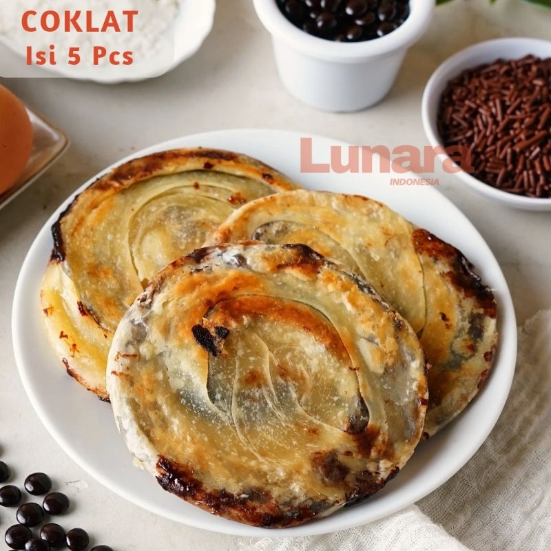 

[ISI 5] Roti Maryam Coklat Isi 5 Pcs / Roti Canai / Roti Cane / Roti Konde Frozen Rasa Coklat