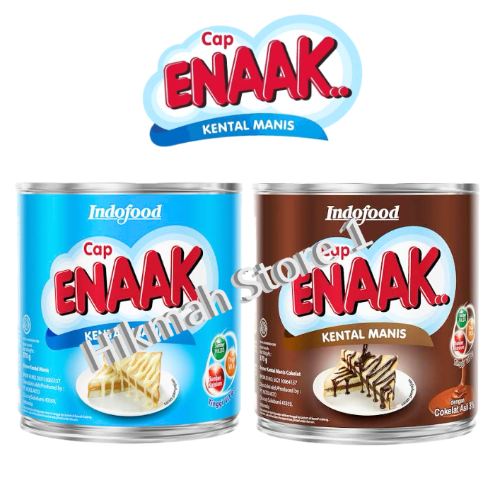 

Susu Kental Manis Cap Enaak Enak 370gr krimer putih Coklat Cokelat kaleng 370g 370gram 370 g gr gram