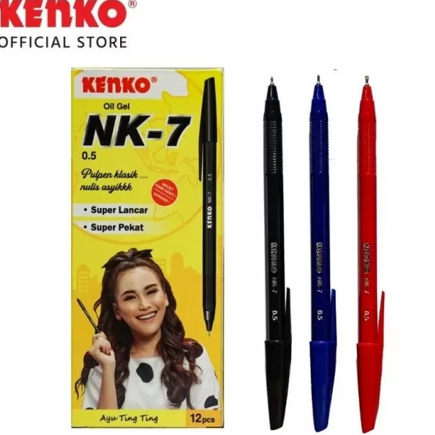 

HEMAT BESAR SOS Bolpen KENKO NK75mm 12pcs Pulpen BalpenBallpointPen JelPen