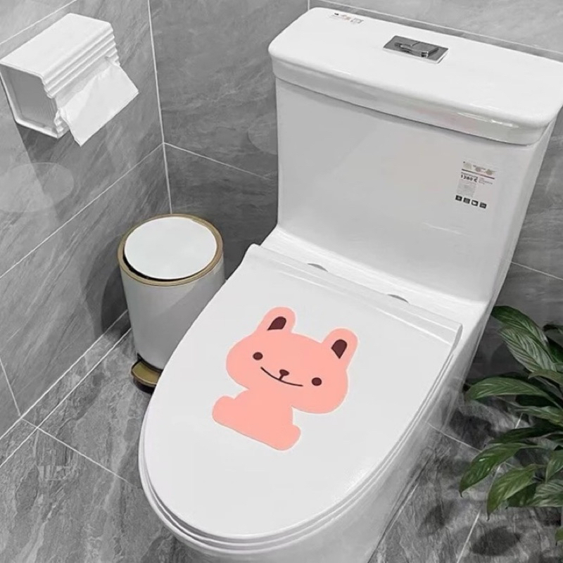 Stiker Pewangi Toilet Karakter Beruang Kelinci Kodok Lucu Stiker Tempel Pewangi Aroma Ruangan Stiker