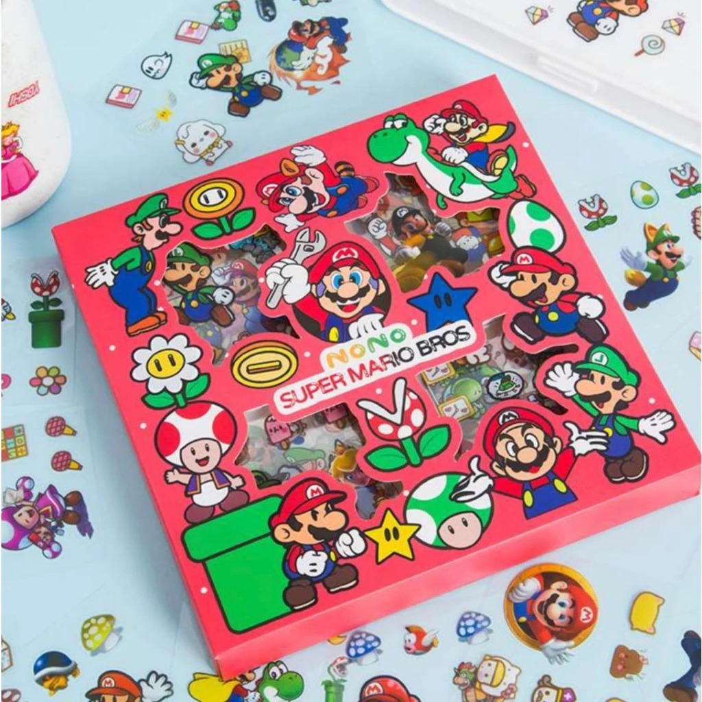 

BELLA Stiker 2D Box SUPER MARIO BROS / Sticker Lucu Aesthetic KARAKTER MARIO Untuk Deco DIY Botol Casing HP