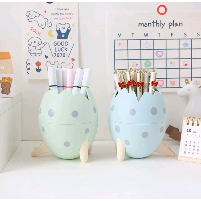 

[Ready] DStore Tempat Penyimpanan Pulpen Pensil Make UP Model Telur