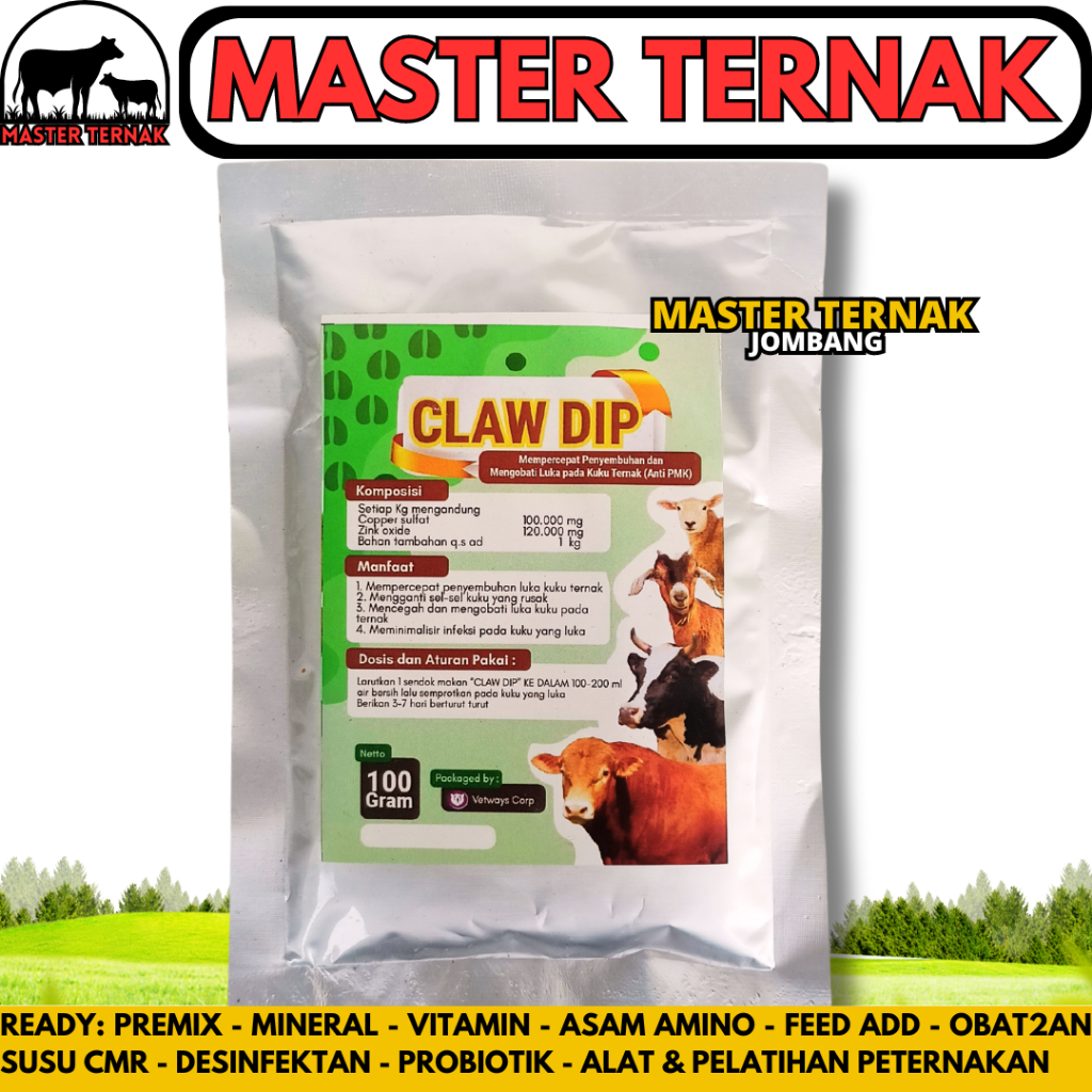 CLAW DIP 100 GRAM - Obat Kuku Sapi - Mengobati Luka Kuku Teracak & Kulit Sapi - Mencegah Infeksi Kuk