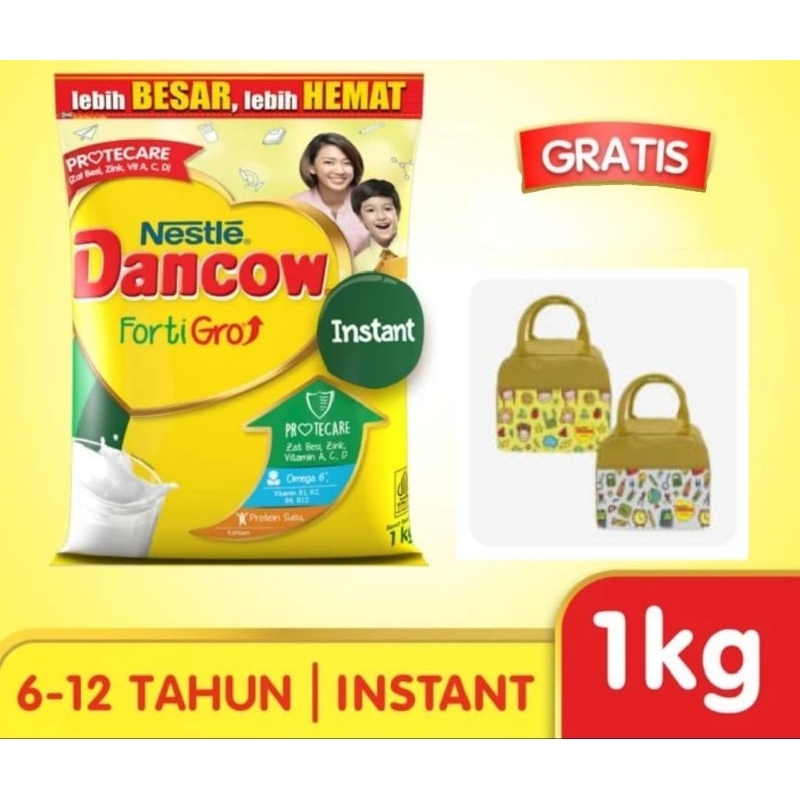 

FREE LUNCHBAG Susu Dancow Fortigro Instant 1 Kg Susu Pertumbuhan Anak Usia 6-12 Tahun Dancow Instan 1Kg Dancow Putih 1 Kilogram