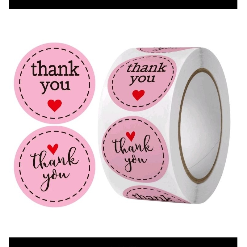 

[500pcs] Stiker Thank You Roll isi 500pcs / Label Terima Kasih diameter 2,5cm