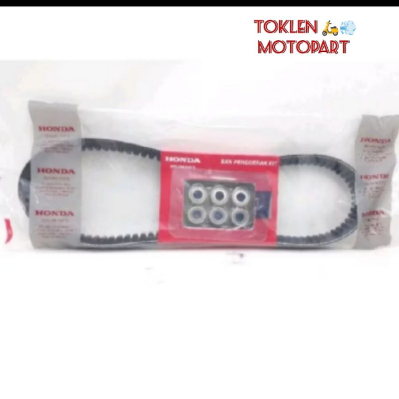 V-BELT/FANBELT SET (KZL) BEAT FI KASAR ORIGINAL HONDA AHM