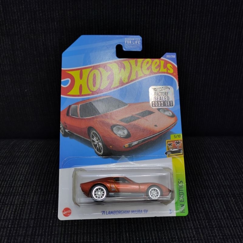 HOT WHEELS 71 LAMBORGHINI MIURA SV FACTORY SHIELD THS  super treasure hunt