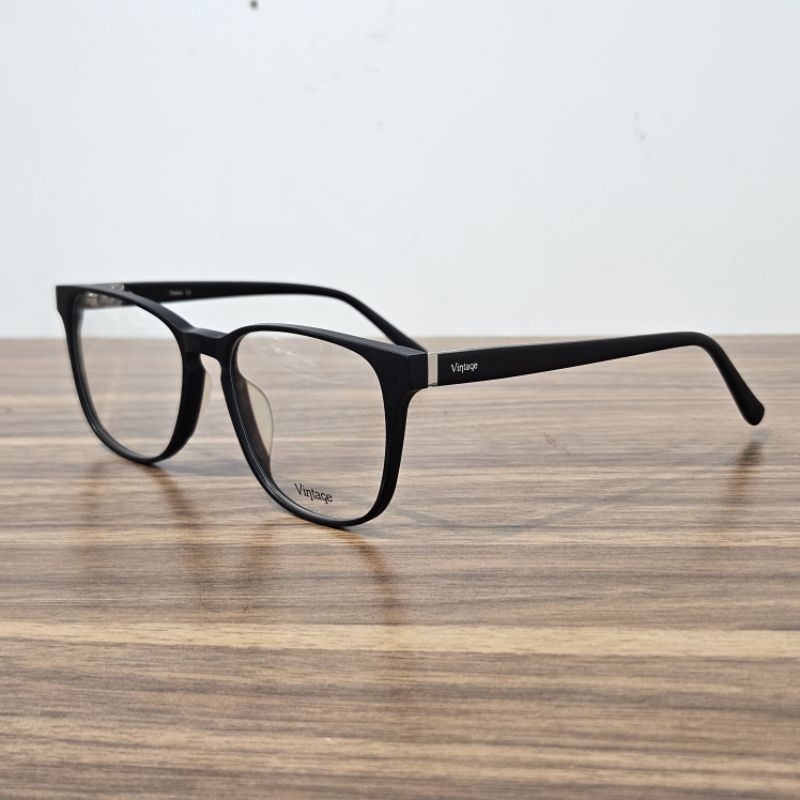 frame kacamata pria wanita kotak vintage original 2239 hitam doff