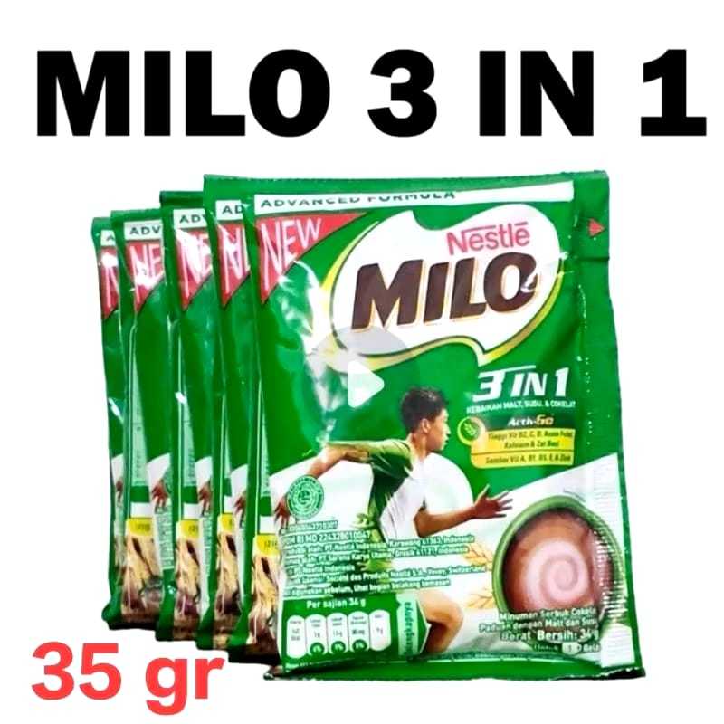 

MILO 3 IN 1 RENTENG 10 X 34gr